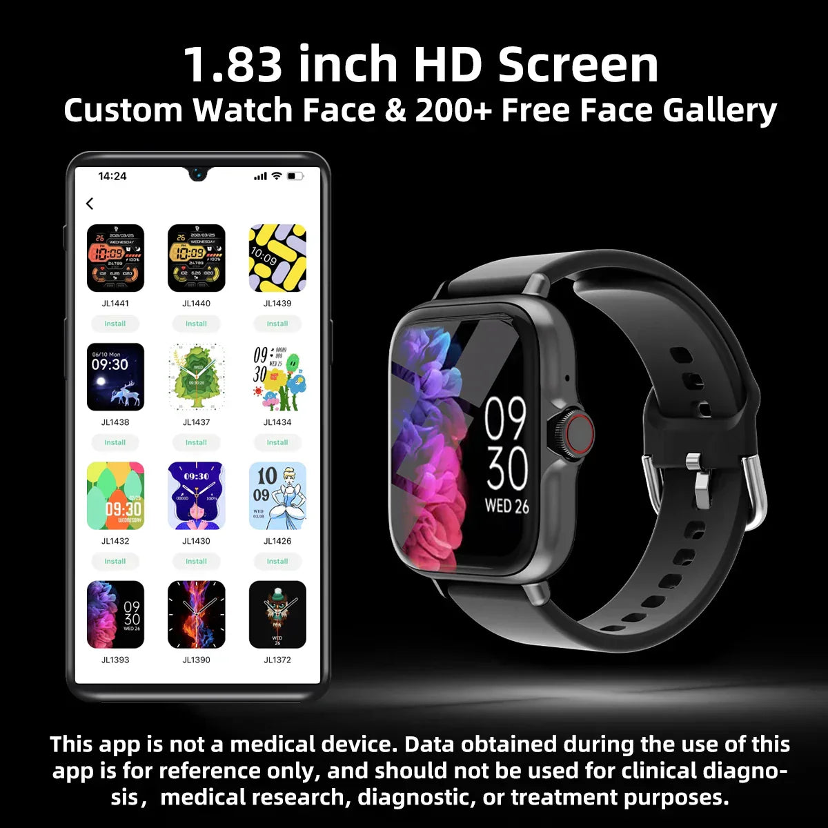 1.83'' Waterproof Smart Watch